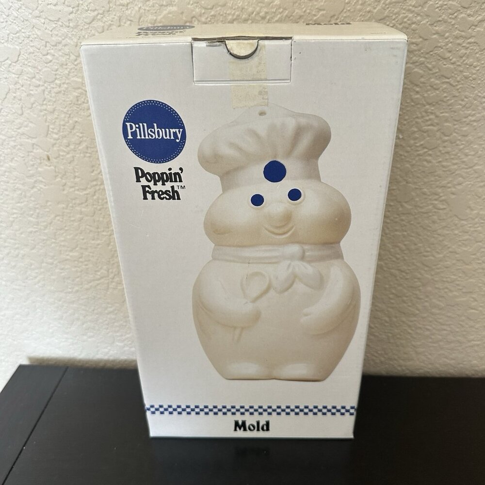 Pillsbury Poppin Fresh ceramic Mold advertising figure 1988 B & M in box - Picture 6 of 10